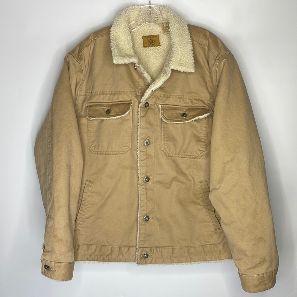 Moose Creek Sherpa Lined Button Up Jacket Large - image 1